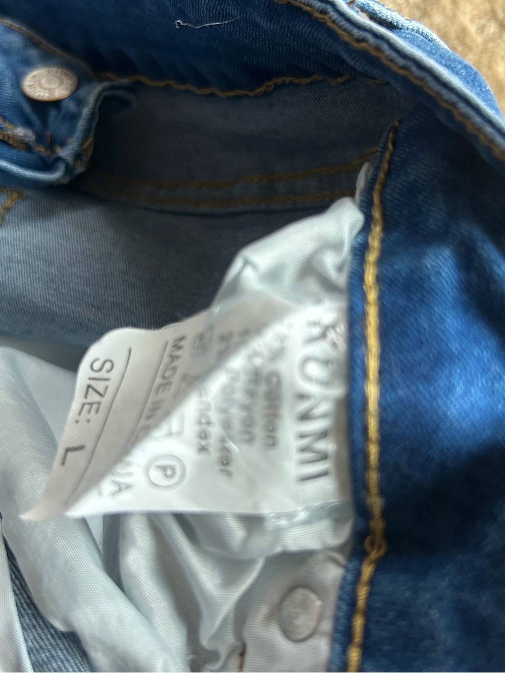 Blue Denim Jacket with Gold Stitching